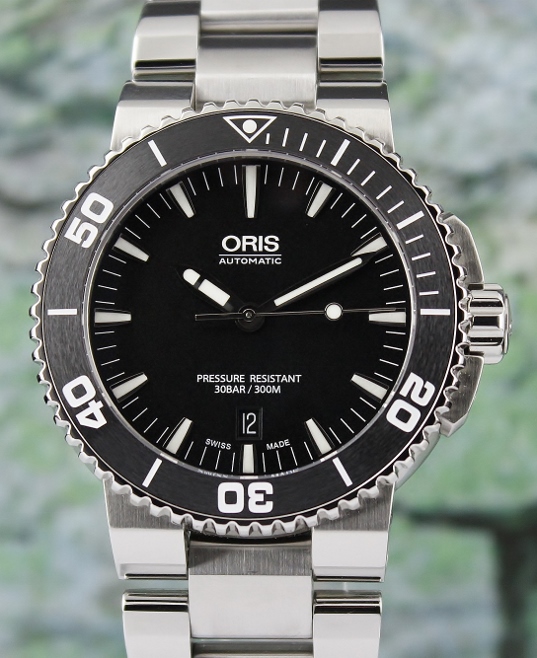 (image for) 99.9% MINT CONDITION UNPOLISHED ORIS AQUIS DATE CERAMIC BEZEL DIVER WATCH / 0173376534154